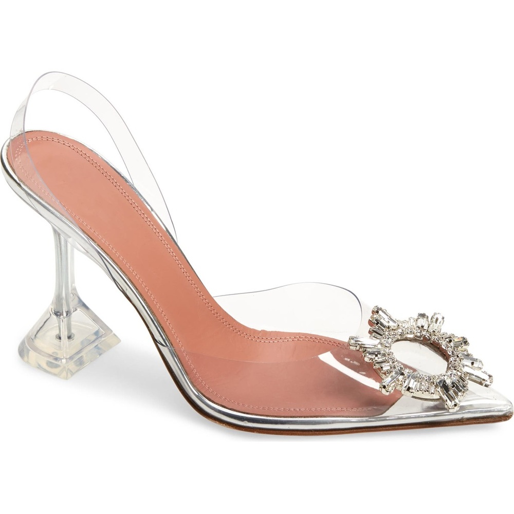 Amina Muaddi Begum Glass Slingback Pump